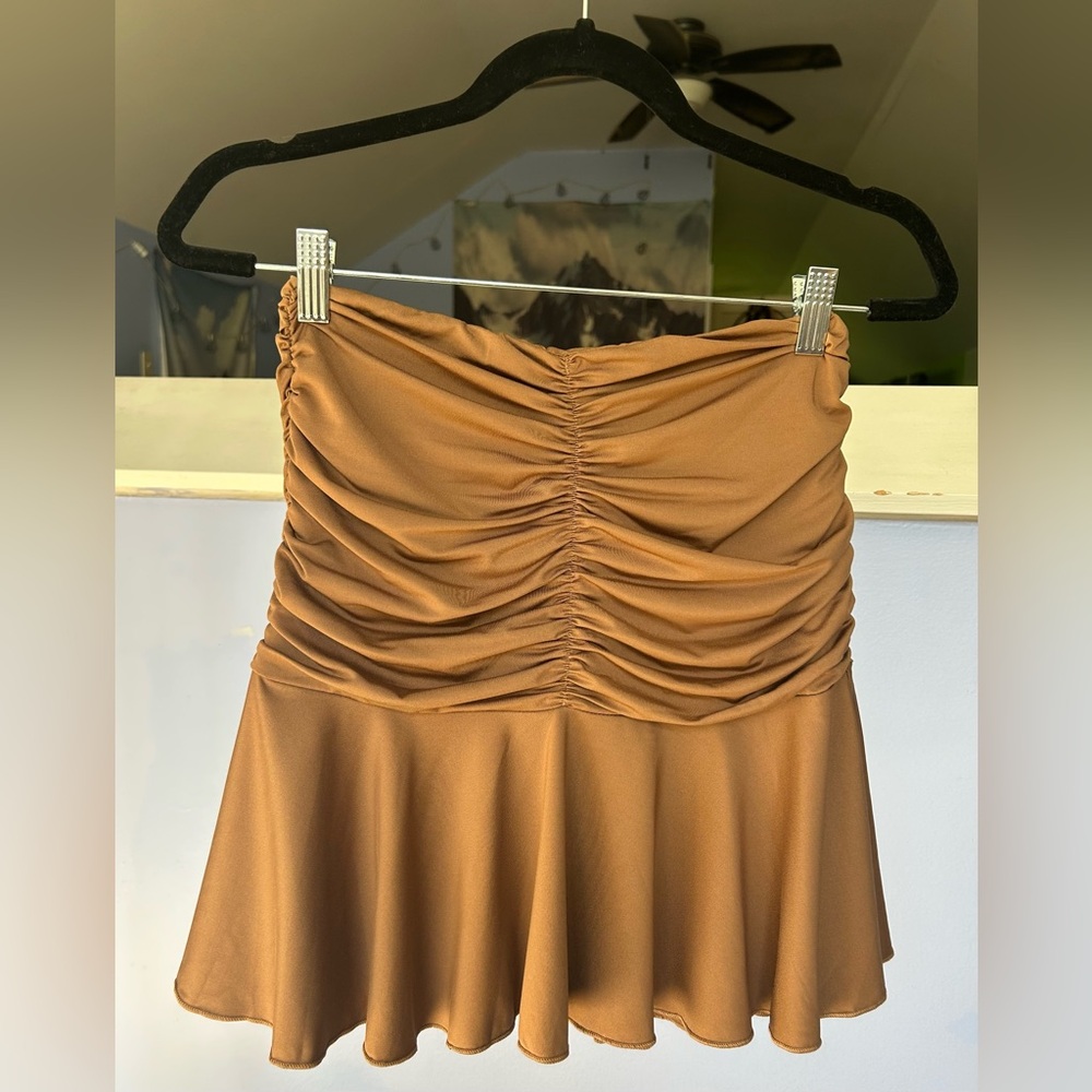 NWT Princess Polly Wilcox Mini Skirt Brown - Picture 3 of 13